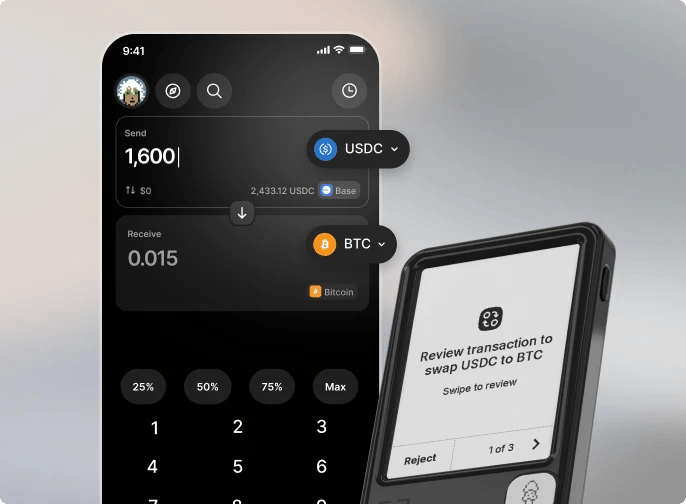 Visualisering af sikkerhed og cryptocurrency wallet integration
