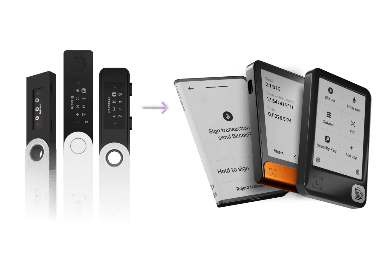 <em>Get up to $80 in BTC</em> when you upgrade to the latest touchscreen signers